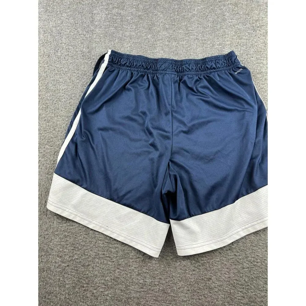 Adidas Kids Athletic Shorts Navy Blue with White‎ Stripes Size Large